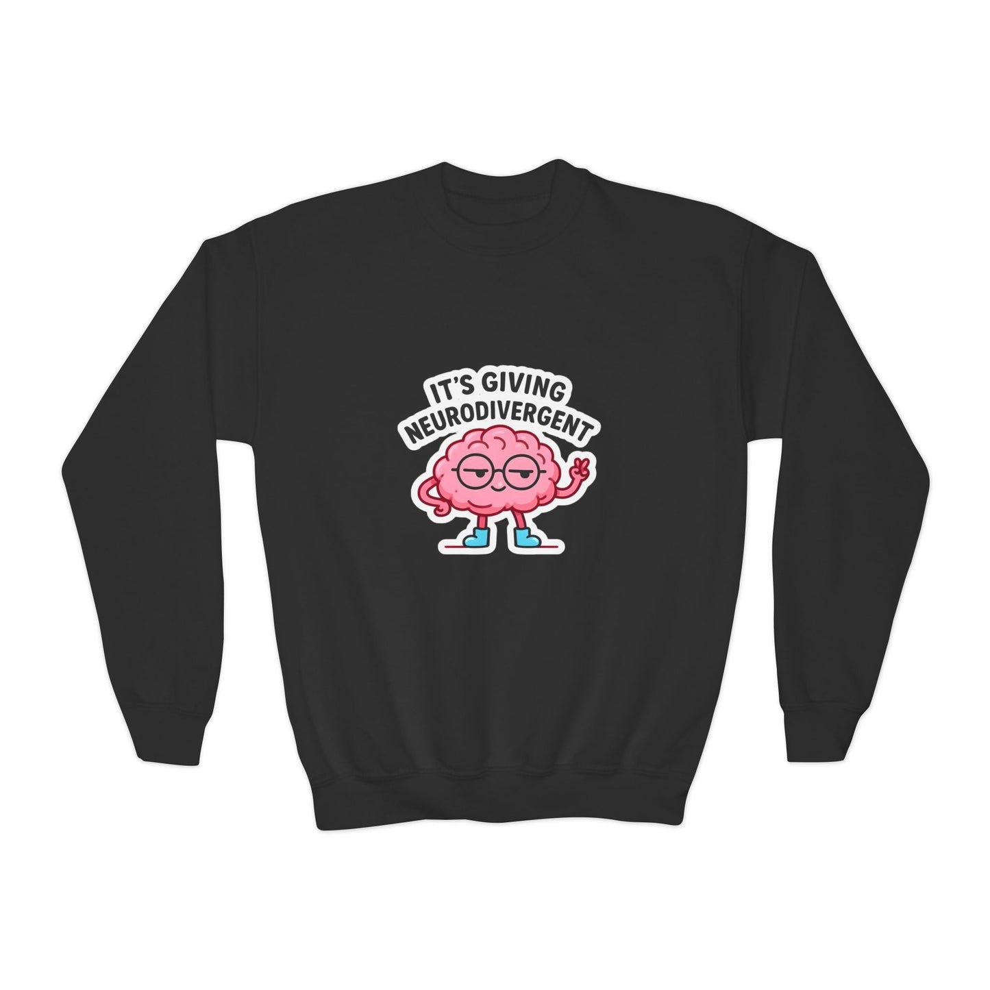 "It's Givin Neurodivergent" - Big Kids Crewneck