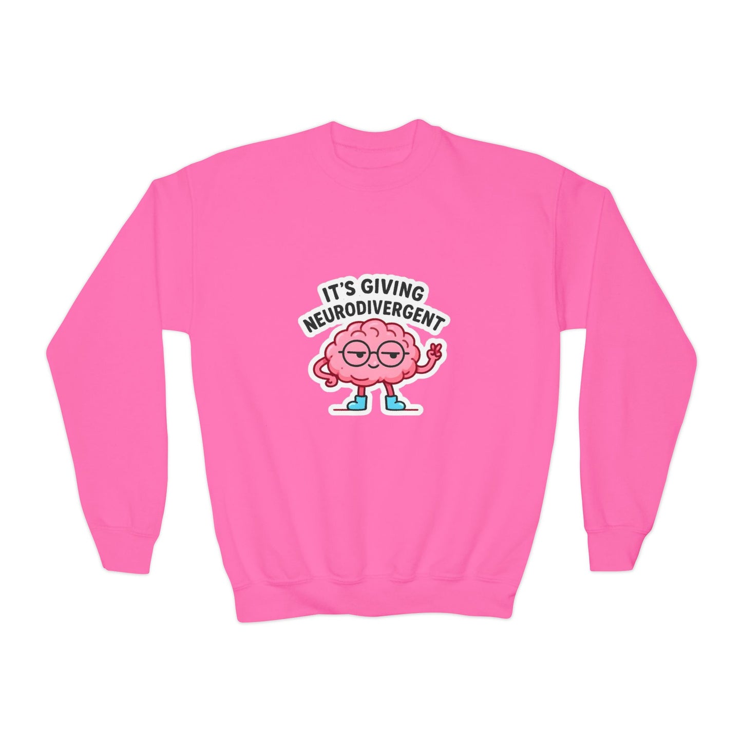 "It's Givin Neurodivergent" - Big Kids Crewneck