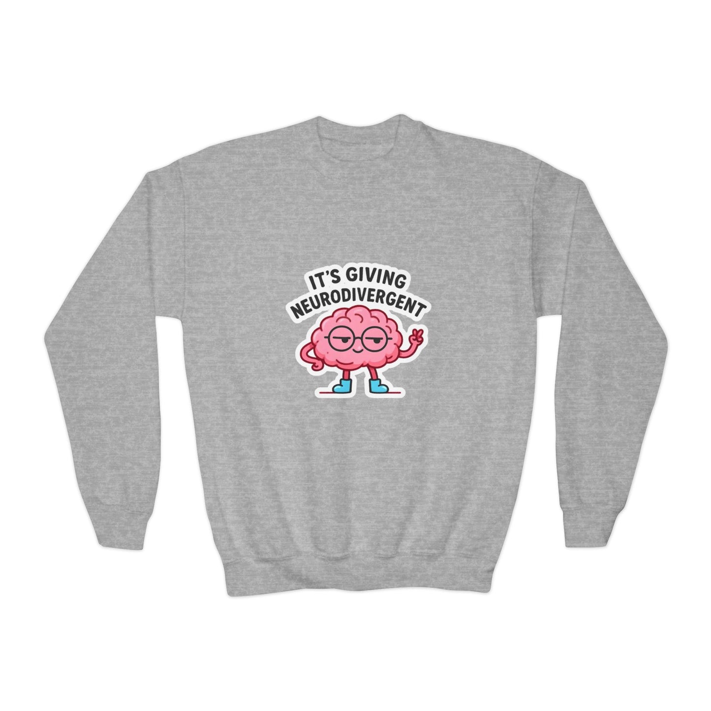 "It's Givin Neurodivergent" - Big Kids Crewneck